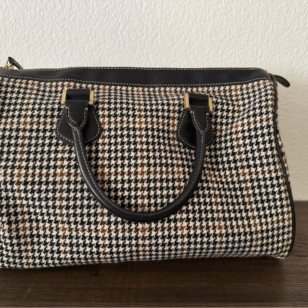 J crew Wool Houndstooth Handbag